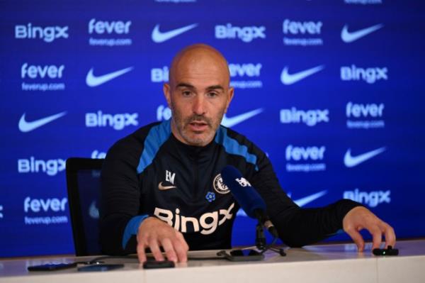 Head Coach Enzo Maresca of Chelsea during a press co<em></em>nference at Chelsea Training Ground 